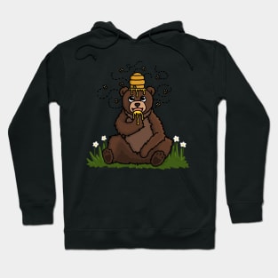 Happy Bear covered in Honey with a Beehive on his head. Hoodie